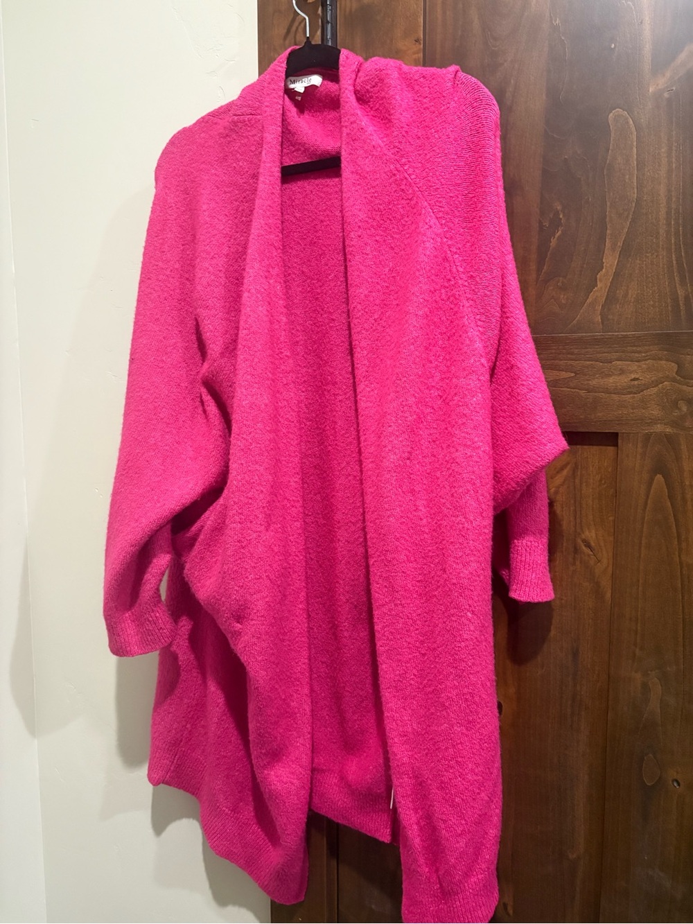 Miracle Open-Front Cardigan Sweater - Hot Pink